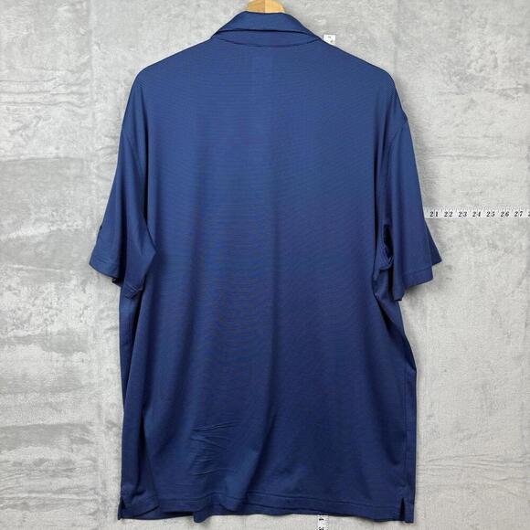 Callaway Opti-Dri Golf Polo Shirt Blue Striped XL Moisture Wicking Short Sleeve - Picture 3 of 7
